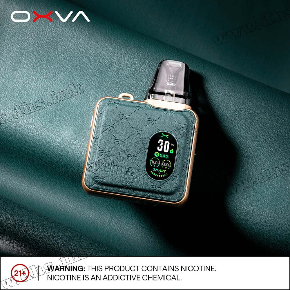 Багаторазова електронна сигарета - OXVA Xlim SQ Pro Pod Kit 1200 мАг (Green Leather)